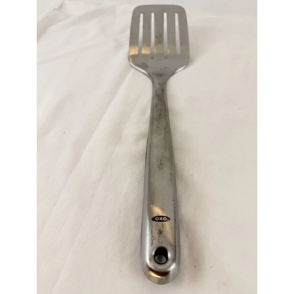 Kitchen Utensil Lot OXO Spatula EPNS Pie Server Ladle Slotted Spoon Vintage